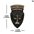 Tactical embroidered commando patch with special forces text in green and khaki - Afghan National Army Commando (Army Green)