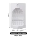 Modèle d'architecture de colonne romaine blanche en résine style européen 19,5 cm - Dôme du Panthéon
