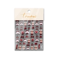 Pegatinas de relieve para uñas con conejos, cerezas y lazos rojos modelo to 2658 - Cerdito y conejito Dada-Delgado (to2658)
