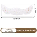 Metallic gold freckle face tattoo with stars and cross patterns, size 150x52mm - Gold Stamping Freckle Face Patch(QT-0088)