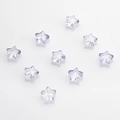 Dettaglio di ciondoli a stella in cristallo satinato viola 10mm per accessori gioielli DIY - Blu Chiaro Spolverato d'Oro