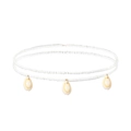 Collier double rang en perles blanches bohème avec trois pendentifs en coquillage naturel - #10 Style Coquillage Naturel