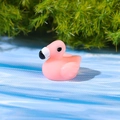 Miniature pink flamingo resin ornament for DIY bonsai and micro landscape decor - Pink