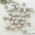 Set di 30 palline di Natale argento da 6cm con finiture opache e a specchio - 6cm Set da 30 / Argento