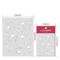 Adesivi per unghie 3D argento metallizzato con motivi a cuore e stella, modello MM-AXSX01 - Cuore Di Crema (MM-AXSX01) - Doratura a argento
