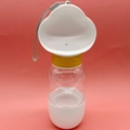 Portable pet water bottle in yellow and white with integrated bowl and carry strap - Cloud Style Food Storage White