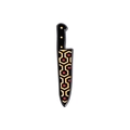 Dark punk style dagger enamel pin with iconic geometric patterns for clothing decor - Dagger Shape (QHXZ1137)