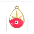 Specifiche dettagliate delle dimensioni per il ciondolo a goccia evil eye in acciaio - Malocchio Rosso