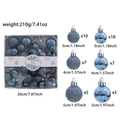 Dark blue Christmas ball ornaments set with matte and glossy finishes in various sizes - 44pcs Gift Box (3/4/5cm) / Dark Green