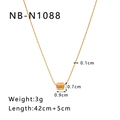 Gedetailleerd technisch diagram met afmetingen van de ketting met hartcilinder - 18K goud / Hart Holle Cilinderstijl (NB-N1088)
