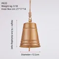 Rustikale Metallglocke im Vintage-Stil mit Hanfseil 16cm Höhe und 12cm Durchmesser - #633 Durchmesser 12.2cm