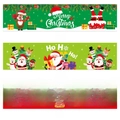 Set of 6 Christmas party bottle labels featuring Merry Christmas and Santa motifs - 6 Pcs/Pack