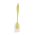 Spatola in silicone verde chiaro con testa semitrasparente per pasticceria - Giallo