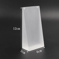 Frosted acrylic jewelry stand for necklaces showing dimensions 12cm height and 6cm width - Large Full Brushed 6*3*12CM