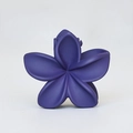 Matte dark purple flower hair claw clip with realistic five-petal floral design - 20 Matte Deep Purple