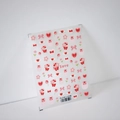 Adesivi per unghie 5D a rilievo con cuori rosa e fiocchi romantici, modello TS-2199 - Stile Cuore Fiore Romantico (TS-2199)