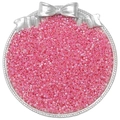 2.5mm pink iridescent glass seed beads for DIY jewelry making in a silver bow tray - Rose Red (10g/Pack Approx 700pcs)