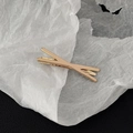 Minimalist X-shaped cross design metal duckbill hair clip in polished gold finish - Gold X-Shape Cross Style