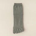 Olive green five-finger socks made of breathable cotton with ribbed cuffs - One Size / Green (Men's)