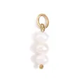 14K gold plated stainless steel pendant with three vertical freshwater pearls 15x5mm - Triple Pearl (YP15546) / 15x5mm / Gold