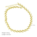 Detailansicht der goldene Dornen-Halskette mit Gewichts- und Längenangaben 40+5cm - Gold Stacheliger Stil (DN241001-A)