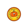 Pin esmaltado con diseño de calabaza y texto motivador 'YOU REAP WHAT YOU SOW' - Calabaza You Reap What You Sow