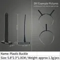 DIY black plastic headband attachment clip for crafts measuring 5.8x2.3x1.0cm in size - 30006725# Black Plastic Buckle