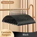 Black non-slip wavy hanger for camisoles with 42x20cm dimensions and metal hook - Black