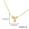 Gold plated letter Y pendant necklace with cubic zirconia stones for women - Gold Letter-Y