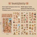 6 Blatt wasserfeste Capybara PET-Aufkleber, 100x150mm süße Cartoon DIY Aufkleber - Yuzu Schweinchen Schatz