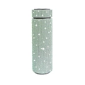 500ml green and silver rhinestone studded smart thermos bottle with LED temperature display - Green