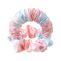 Chouchou en satin élastique avec dégradé de couleurs pour coiffure féminine douce - Tie-Dye Orange
