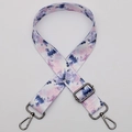 Adjustable tie-dye strap in pink and purple canvas with gunmetal swivel hooks - Style 581 / Gunmetal