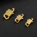 Three sizes of polished gold stainless steel lobster clasps for DIY jewelry making - 8mm / Gold