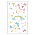 Waterproof unicorn cartoon temporary tattoo sticker set for kids model EC-666 with rainbow - EC-666 (Unicorn)