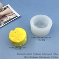 Silicone mold dimensions for cheese shaped soap and candles on a blue background - 3211-Translucent