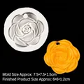 3D καλούπι σιλικόνης τριαντάφυλλο για DIY γύψο και σαπούνι, μέγεθος 7,5x7,5cm - 3# Υφή τριαντάφυλλου / Γκρι