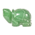 Pequeña tortuga tallada en aventurina verde con un acabado de piedra natural pulida - Aventurina Verde / S