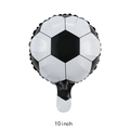 10 inch soccer ball shaped foil balloon with classic black and white pentagon patterns - 10 Inch Soccer