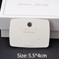 White cardboard jewelry display card 5.5x4cm with 925 Silver Post text and box - With Text (Silver S925) / 2-Hole Stud Earring Card (5.5*4.5cm)
