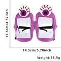 Halloween purple glitter eyewear with spooky eyeballs and fangs for party fun - Eyeball Teeth