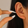 Bague d'oreille infini dorée minimaliste au design géométrique sans perçage - Style Symbole Infini (6921) / Or
