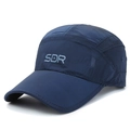 Berretto da baseball outdoor blu scuro ad asciugatura rapida con logo SDR in ripstop - Blu navy