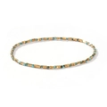 Bracelet Tila minimaliste avec perles dorées et perles en pierre de turquoise bleue - Perles Carrées Or Turquoise Fines
