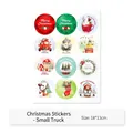 Christmas gift stickers set featuring Santa and reindeer on 18x13cm kraft paper sheets - Christmas Sticker - Car (Painted)
