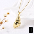 Gold conch shell pendant necklace with polished finish and elegant box chain - Gold Conch