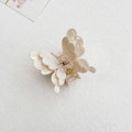 Elegant 3D butterfly hair claw clip with iridescent pearly white finish for women - Waterdrop Wing Iridescent White