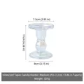 Iridescent glass Roman column candle holder with gold rim, medium size, 11cm height - Iridescent Medium