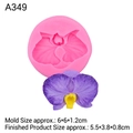 Pink orchid silicone mold for fondant and chocolate cake decoration with flower sample - 4# Orchid Flower / Pink