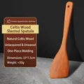 Natural schima superba slanted wooden spatula 33x7.5cm for non-stick pans - Wooden Slanted Spatula (33*7.5cm)
